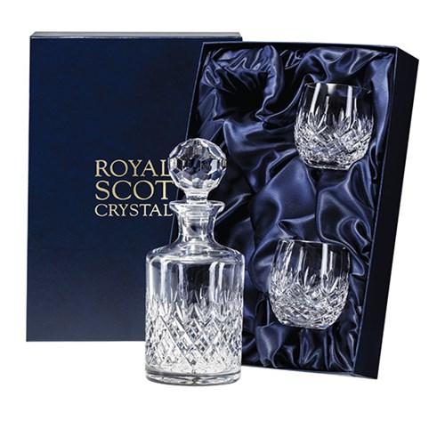 Royal Scot Crystal - Presentation Boxed Edinburgh Single Malt Whisky Set - Premium Quality
